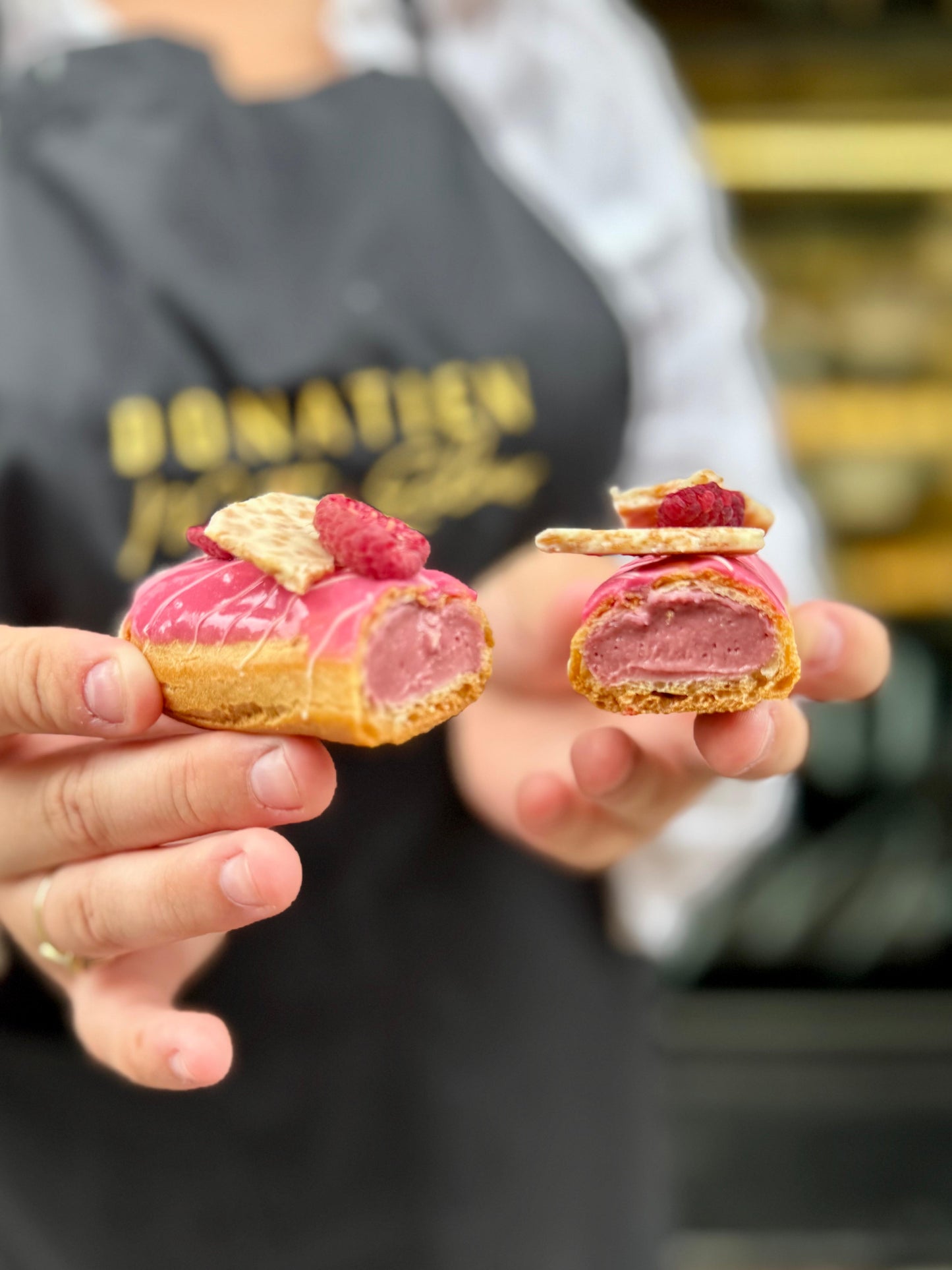 éclair 100% framboise Strasbourg pâtisserie artisanale