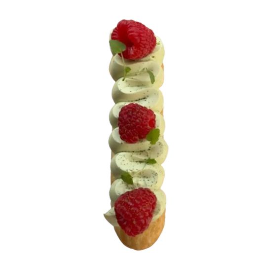 Eclair matcha framboise Strasbourg pâtisserie artisanale